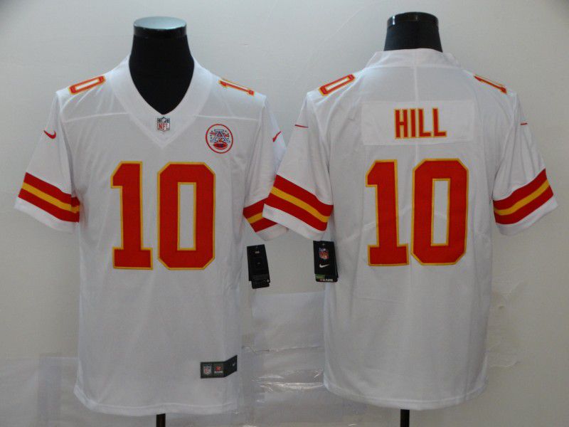 Men Kansas City Chiefs #10 Hill White Nike Vapor Untouchable Limited NFL Jersey